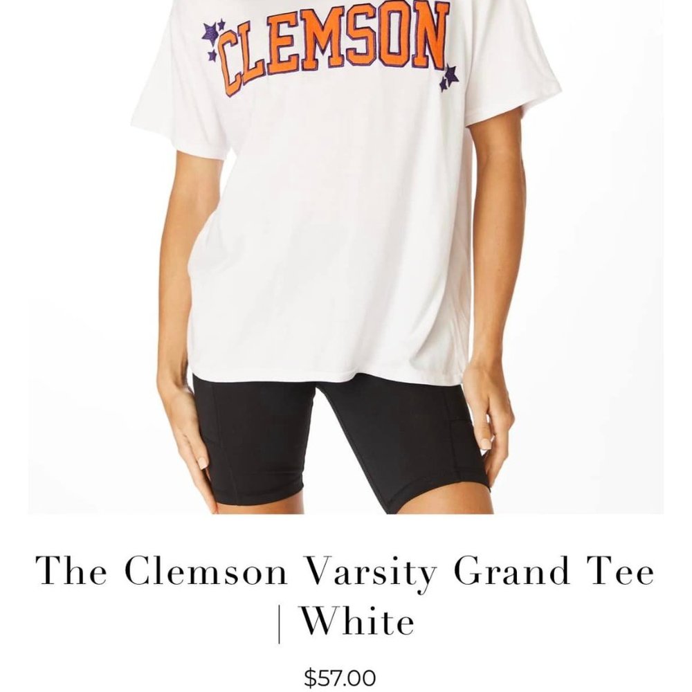 The Clemson Varsity Grand Tee | White - Picture 2 of 4